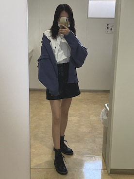「ZARA（ザラ）のアイテム（パンツ、ブラック系）」を使った、あんこさん（レディース・161cm）の春コーディネート