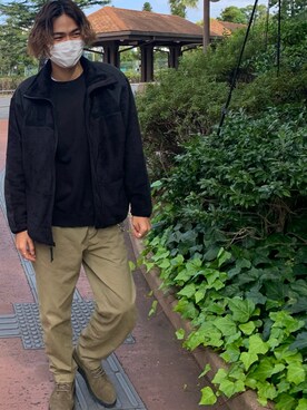 「アイテム（チノパンツ）」を使った、AYUMUさん（メンズ・180cm・10代）の冬コーディネート