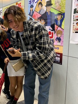 「アイテム（チノパンツ）」を使った、AYUMUさん（メンズ・180cm・10代）の冬コーディネート
