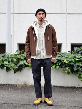 「68&brothers（シックスティエイトアンドブラザーズ）のアイテム」を使った、68&BROTHERS TOKYO STAFFさん（メンズ・171cm）の春コーディネート