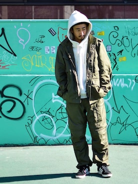 「68&brothers（シックスティエイトアンドブラザーズ）のアイテム」を使った、68&BROTHERS TOKYO STAFFさん（メンズ・171cm）の春コーディネート