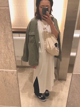「A part by（アパートバイ）のアイテム（ノーカラージャケット）」を使った、omameさん（レディース・161cm）の夏コーディネート