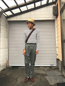 「DOCHE（ドーチェ）のアイテム」を使った、リューマさん（メンズ・170cm）の夏コーディネート