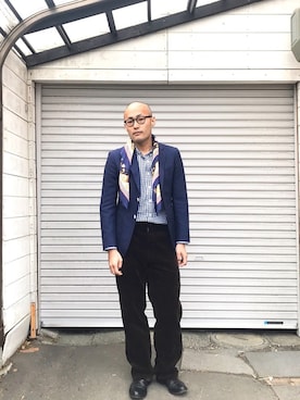 「ギンガムチェックシャツ」｜リューマさん（メンズ・170cm・30代）の春コーディネート