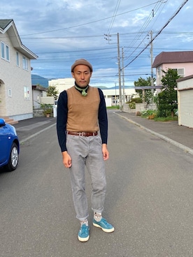 「アイテム（ニットキャップ/ビーニー）」を使った、リューマさん（メンズ・170cm・20代）の秋コーディネート