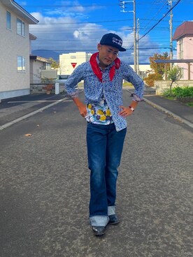 「Pretty Green（プリティーグリーン）のアイテム」を使った、リューマさん（メンズ・170cm）の秋コーディネート