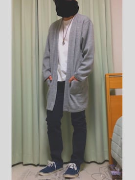 「HVC（エイチブイシー）のアイテム（パンツ）」を使った、あっしーさん（メンズ・177cm）の春コーディネート
