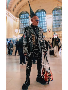 「アイテム（ヘアアクセサリー）」を使った、Taichiさん（メンズ・180cm）の冬コーディネート