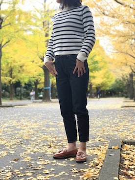「イチョウ並木」｜「アイテム（パンツ）」を使った、mamiちゃんさん（レディース・159cm）の秋コーディネート