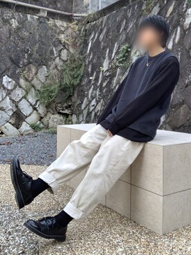 「B:MING by BEAMS（ビーミングバイビームス）のビーミング by ビームス / ビッグカノコ クルーネック ベスト（ベスト）」を使った、yuuki.yatoさん（メンズ・174cm）の秋コーディネート
