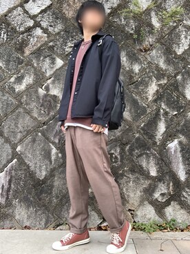 「B:MING by BEAMS（ビーミングバイビームス）のビーミング by ビームス / ビッグカノコ クルーネック ベスト（ベスト）」を使った、yuuki.yatoさん（メンズ・174cm）の秋コーディネート