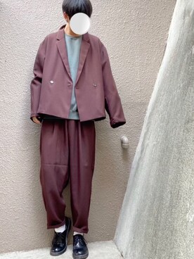 「apres jour mignon（アプレジュールミニョン）のアイテム（スウェット）」を使った、yuuki.yatoさん（メンズ・174cm）の冬コーディネート