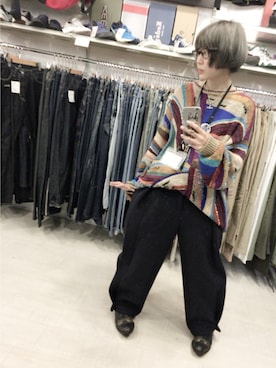 「JUN OKAMOTO（ジュンオカモト）のアイテム（パンツ）」を使った、🦋さん（レディース・154cm）の冬コーディネート