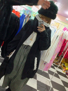 「gomme（ゴム）のアイテム（シューズ）」を使った、🦋さん（レディース・154cm）の冬コーディネート