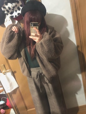 「apres jour（アプレジュール）のアイテム（その他アウター）」を使った、umiさん（レディース・161cm）の冬コーディネート
