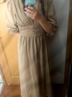 「fifth（フィフス）のウエストギャザーロングワンピース（ワンピース）」を使った、umiさん（レディース・161cm）の秋コーディネート