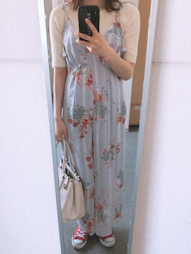 「DAISY（デイジー）のアイテム（オールインワン・サロペット）」を使った、minamiさん（レディース・154cm）の春コーディネート