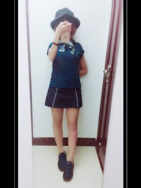 「PONY（ポニー）のアイテム」を使った、ミナミさん（レディース・155cm）の夏コーディネート