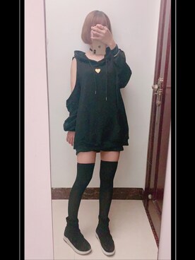 「no brand（ノーブランド）のアイテム（モッズコート）」を使った、ミナミさん（レディース・155cm）の春コーディネート