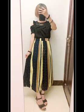 「1sin（イッシン）のアイテム」を使った、ミナミさん（レディース・155cm）の秋コーディネート