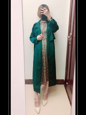 「RAINBOW（レインボー）のアイテム」を使った、ミナミさん（レディース・155cm）の秋コーディネート