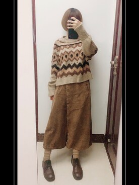 「茶系コーデ」｜ミナミさん（レディース・155cm）の春コーディネート