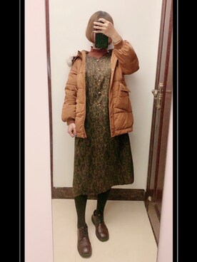 「古着女子」｜「アイテム（ブルゾン）」を使った、ミナミさん（レディース・155cm）の春コーディネート