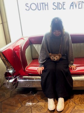 「さむい！」｜R-maruさん（レディース・164cm）の冬コーディネート
