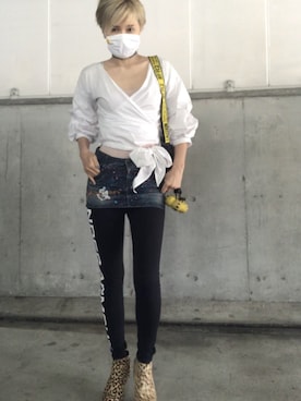 「FR2（エフアールツー）のアイテム（バッグ）」を使った、naoさん（レディース・170cm）の春コーディネート