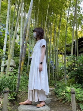 「AS KNOW AS PINKY（アズノゥアズピンキー）のアイテム（サンダル）」を使った、pochi🐾さん（レディース・158cm）の夏コーディネート