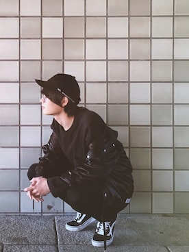「CA4LA」｜「アイテム（その他アウター）」を使った、橋本裕太さん（メンズ・180cm）の春コーディネート