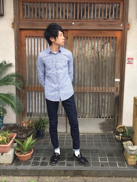 「MK MICHEL KLEIN HOMME （エムケーミッシェルクランオム）のアイテム（ジャケット/アウター）」を使った、かずきさん（メンズ・182cm）の春コーディネート