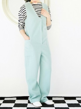 「L'Ancre（アンカー）のアイテム（オールインワン・サロペット）」を使った、minoriTY-fun LOOKさん（レディース・163cm）の冬コーディネート