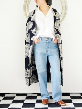 「ボタニカル」｜「アイテム（その他アウター）」を使った、minoriTY-fun LOOKさん（レディース・163cm）の春コーディネート