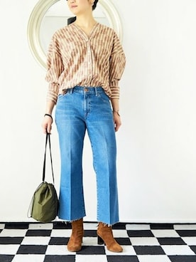 「20/80（テゥエンティーエイティー）のアイテム」を使った、minoriTY-fun LOOKさん（レディース・163cm）の秋コーディネート