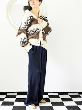 「ノルディックセーター」｜minoriTY-fun LOOKさん（レディース・163cm）の冬コーディネート