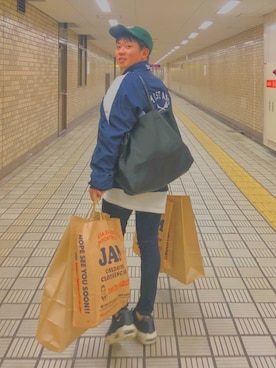 「NIKE（ナイキ）のナイキ エア マックス 95 プレミアム コントラスト ウィメンズシューズ / NIKE AIR MAX 95 PREMIUM CONTRAST（スニーカー）」を使った、YAMAKIYOさん（メンズ・165cm）の秋コーディネート