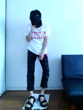 「BIG SMITH（ビッグスミス）のアイテム（パンツ）」を使った、光さん（メンズ・167cm）の夏コーディネート