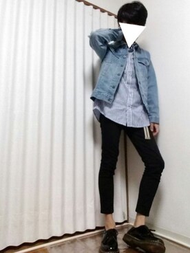 「マーチン」｜「アイテム（その他アウター）」を使った、光さん（メンズ・167cm）の秋コーディネート