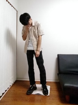 「BIG SMITH（ビッグスミス）のアイテム（パンツ）」を使った、光さん（メンズ・167cm）の夏コーディネート