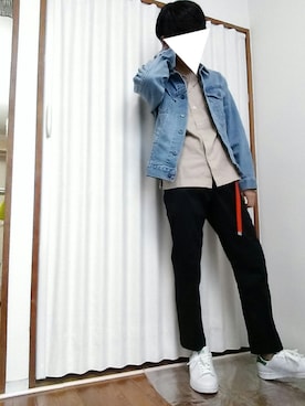 「ビッグシャツ」｜「アイテム（その他アウター）」を使った、光さん（メンズ・167cm）の秋コーディネート