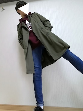 「マーチン」｜「アイテム（トレンチコート）」を使った、光さん（メンズ・167cm）の冬コーディネート