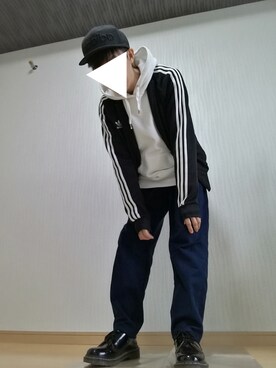 「adidas Originals（アディダスオリジナルス）のアイテム（ブルゾン）」を使った、光さん（メンズ・167cm）の春コーディネート
