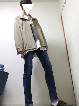 「白靴下」｜「アイテム（その他アウター）」を使った、光さん（メンズ・167cm）の秋コーディネート