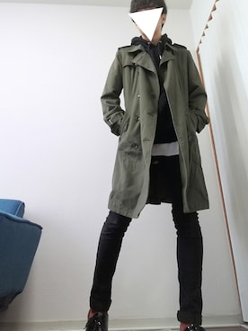 「マーチン」｜「アイテム（トレンチコート）」を使った、光さん（メンズ・167cm）の秋コーディネート