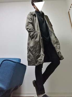 「LIDNM（リドム）のアイテム（モッズコート）」を使った、光さん（メンズ・167cm）の秋コーディネート