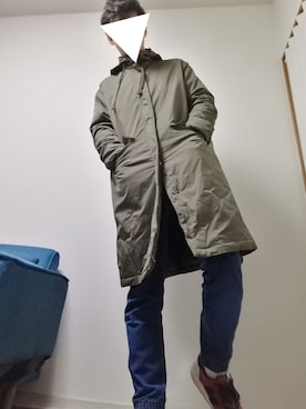 「LIDNM（リドム）のアイテム（モッズコート）」を使った、光さん（メンズ・167cm）の冬コーディネート