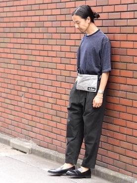 「WILD THINGS（ワイルドシングス）のアイテム（バッグ）」を使った、Yasさん（メンズ・173cm）の夏コーディネート