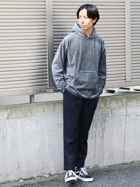 「ベロアパーカー」｜Yasさん（メンズ・173cm）の秋コーディネート