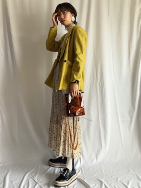 「FRED PERRY（フレッドペリー）のアイテム（ソックス/靴下）」を使った、よここさん（レディース・168cm）の春コーディネート